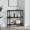 Image de vidaXL Table console noir 75x22,5x75 cm bois d'ingénierie