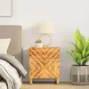 Image de vidaXL Table de chevet marron et noir