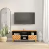 Image de VidaXL Meuble TV marron/noir manguier massif