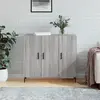 Image de vidaXL Buffet sonoma gris - 90x34x80 cm