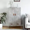 Image de VidaXL Buffet Haut Gris Béton 69.5x31x115 cm