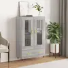 Image de vidaXL Buffet Haut 69,5x31x115 cm - Sonoma Gris