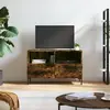 Image de vidaXL Meuble TV Chêne Fumé 80x36x50 cm