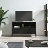 Image de vidaXL Meuble TV Noir 80x36x50 cm - Bois d'ingénierie