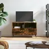 Image de vidaXL Meuble TV chêne fumé - 80x36x50 cm
