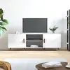Image de vidaXL Meuble TV - Blanc brillant