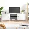 Image de vidaXL Meuble TV blanc 150 cm