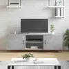 Image de vidaXL Meuble TV gris béton