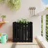 Image de VIDAXL Jardinière avec design clôture - Noir 70 cm