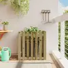 Image de vidaXL Jardinière avec clôture 70x70x70 cm Pin imprégné