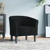 Image de vidaXL Chaise cabriolet noir tissu