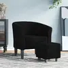 Image de vidaXL - Noir Tissu