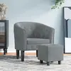 Image de vidaXL Gris foncé Velours