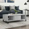 Image de vidaXL Table basse sonoma gris 104x60x35 cm bois d'ingénierie