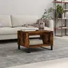 Image de vidaXL Table basse - Chêne fumé 60x50x40 cm