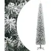 Image de vidaXL Sapin mince flocons de neige 270 cm
