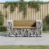 Image de vidaXL Banc de jardin gabion 143 cm