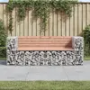 Image de VIDAXL Banc jardin gabion vidaXL
