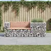 Image de vidaXL Banc de jardin avec panier en gabion