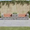 Image de vidaXL Banc de jardin avec panier en gabion