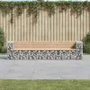 Image de vidaXL Banc de Jardin Gabion - Bois Pin