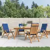 Image de vidaXL Chaise inclinable de jardin avec coussin - Bois de teck