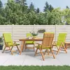 Image de vidaXL Chaise inclinable de jardin avec coussin - Bois de teck