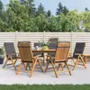 Image de vidaXL Chaises de jardin inclinables - Lot de 6, Teck