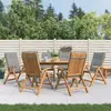 Image de vidaXL Chaises de jardin inclinables et coussins lot de 6