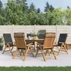 Image de vidaXL Chaises de jardin inclinables - Bois de teck