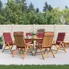 Image de vidaXL Chaises inclinables bois teck