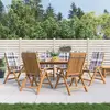 Image de VIDAXL Chaises inclinables avec coussins - Bois de teck