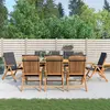 Image de vidaXL Chaises de jardin inclinables - Lot de 8