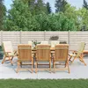 Image de vidaXL Chaises de jardin inclinables - Lot de 8 - Teck massif