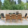 Image de vidaXL Chaises inclinables de jardin et coussins lot de 8 - Teck solide