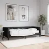 Image de vidaXL Lit de jour avec matelas noir 90x190 cm tissu