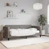 Image de vidaXL Lit de jour avec matelas taupe 90x200 cm tissu