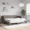 Image de vidaXL Lit de jour avec gigogne sans matelas taupe 80x200 cm