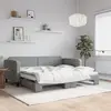 Image de vidaXL Lit de jour avec gigogne sans matelas gris clair 90x200 cm