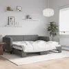 Image de vidaXL Lit de jour avec gigogne sans matelas gris foncé 90x200 cm