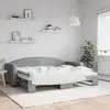 Image de vidaXL Lit de jour avec gigogne sans matelas gris clair 80x200 cm