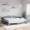 Image de vidaXL Lit de jour avec gigogne sans matelas gris clair 90x200 cm
