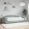 Image de vidaXL Lit de jour avec matelas gris clair 100x200 cm velours