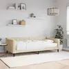 Image de vidaXL Lit de jour avec matelas crème 90x200 cm tissu
