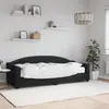 Image de vidaXL Lit de jour avec matelas noir 80x200 cm tissu