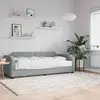 Image de vidaXL Lit de jour avec matelas gris clair 90x190 cm tissu