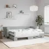 Image de vidaXL Lit de jour avec gigogne et matelas gris clair 80x200cm velours