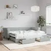 Image de vidaXL Lit de jour avec gigogne et tiroirs sans matelas 90x200 cm