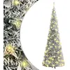 Image de vidaXL Sapin escamotable 150 LED - Neige floquée