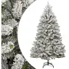 Image de vidaXL Sapin de Noël floqué à charnières 180 cm